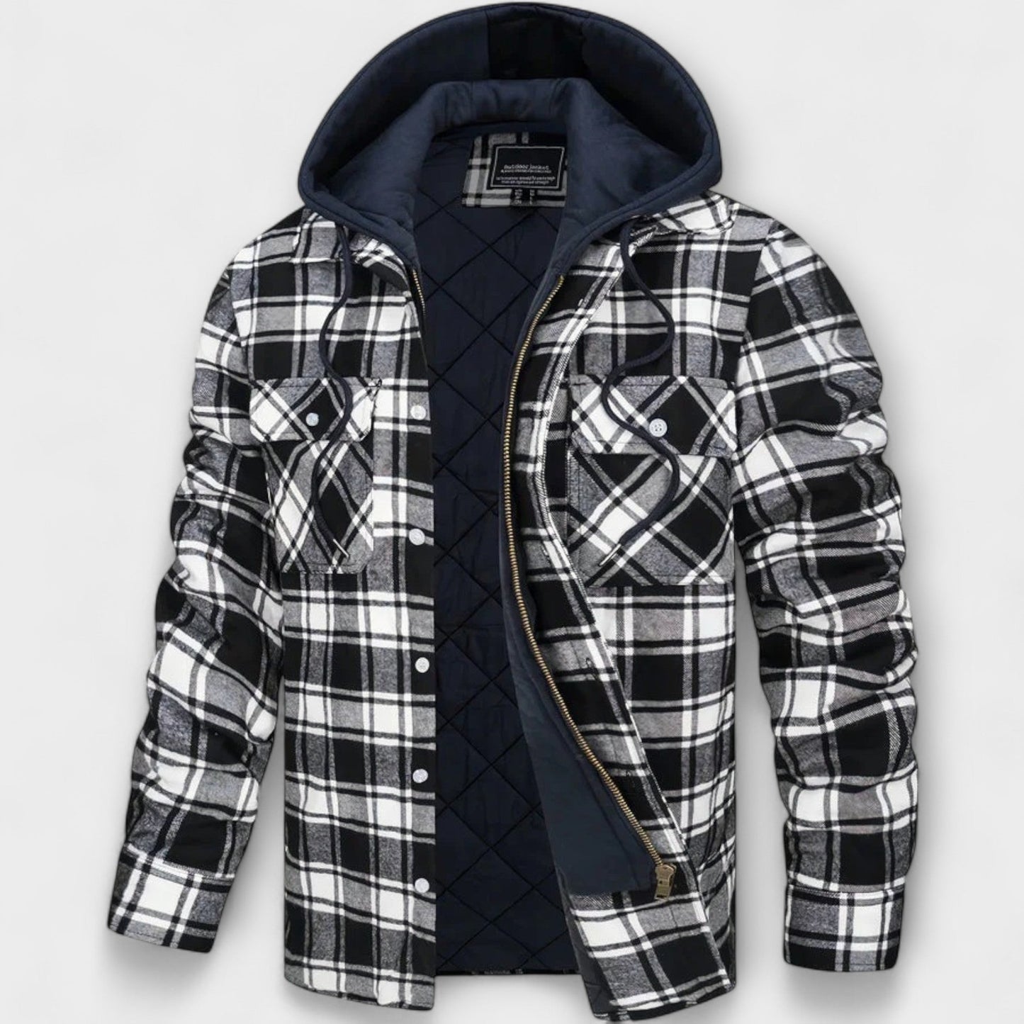 ASILLÉ | Classic Check Hooded Jacket